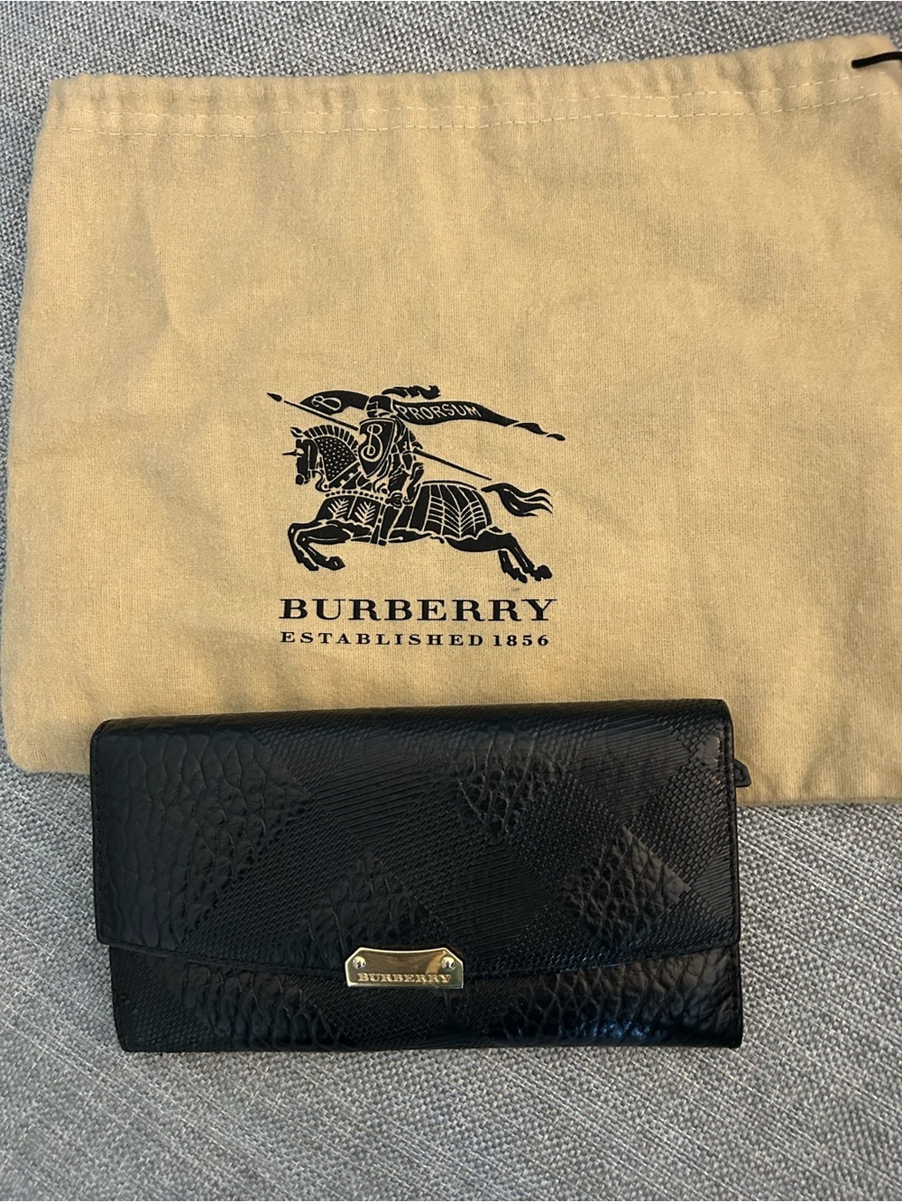 Burberry Black Embossed Wallet. Best offer